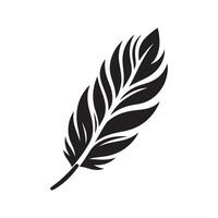 Feather Silhouette for Print and Web Design vector