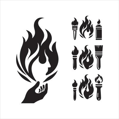Fire Flame Artwork for Websites