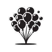 Balloons Black Symbol for Branding vector