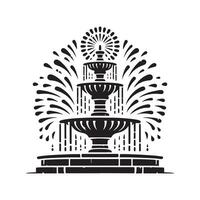 Elegant Black Artificial Fountain for Websites vector