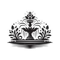Elegant Artificial Fountain for Digital Use vector