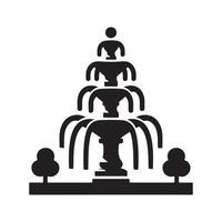Silhouette of Artificial Fountain for Marketing vector