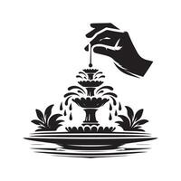 artificial fuente negro imagen para comercial utilizar vector