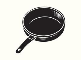 High-Quality Frying Pan Silhouette with a Minimalist Style vector