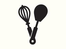 Isolated Black Silhouette of a Cooking Tool on a White Surface vector