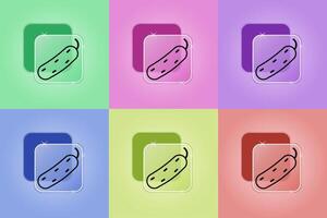 Set of cucumber icons vector