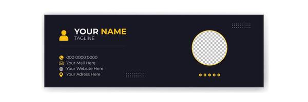 Sleek and Modern Email Signature vector
