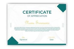 Creative and Minimal Certificate Design vector