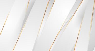 Grey stripes and smooth golden lines abstract modern background vector