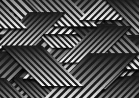 Black white geometric shapes abstract tech minimal background vector
