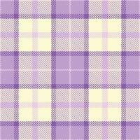 Retro Seamless Tartan in Soft Light Lilac tones Textile Design vector