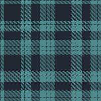 Soft Dark and Deep Dusty Teal Seamless Tartan Textile Design vector