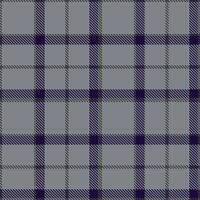Dusty Charcoal Grey Seamless Tartan with Light Medium Grey accents Textile Design vector