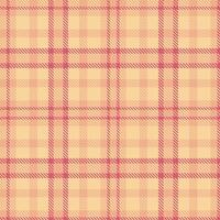 Rich Pale Salmon and Deep Rose Seamless Tartan Textile Design vector