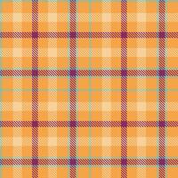 Retro Seamless Tartan in Cool Light Orange tones Textile Design Variant 512 vector