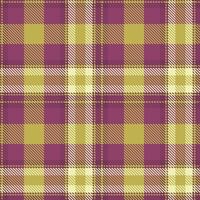 Rich Dark Mauve and Dusty Desert Seamless Tartan Textile Design vector