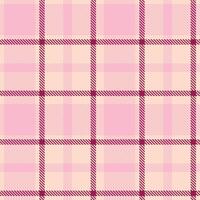 Retro Seamless Tartan in Muted Light Peach tones Textile Design vector