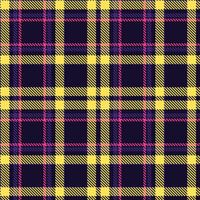Retro Seamless Tartan in Soft Midnight tones Textile Design vector