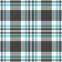 Muted Pale Grey Seamless Tartan with Vivid Charcoal Grey accents Textile Design vector