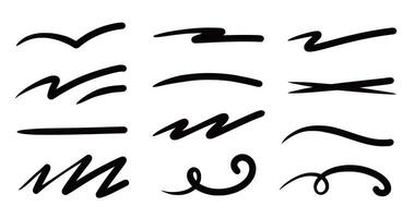A set of different handwriting styles vector