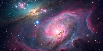 The orion nebula, a large nebula in the constellation of orion photo