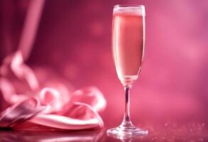 pink anniversary celebrate glass champaign bubble alcohol reddening abstract beverage champagne celebration bottle photo