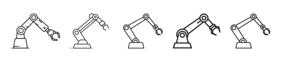 Robot arm icon, isolated editable icon and can be used on websites and apps. vector
