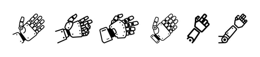 Usable robot hand icon, isolated. Easily editable icon on websites and apps. vector