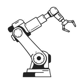 Robot arm icon, isolated editable icon that can be used easily on websites and applications. vector