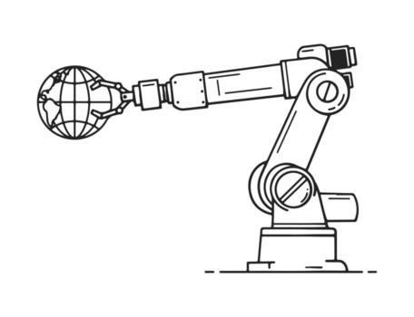 Robot arm icon, editable. Easily usable on applications and websites, isolated icon. vector