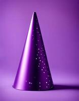 decoration party purple day olated fun hat disco cone nobody closeup white halloween photo