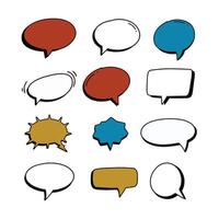 Modern Speech Balloon Elements with Dynamic and Stylish Effects vector