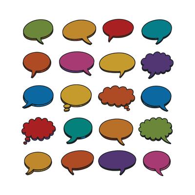 Social Media Chat Balloon Assortment with 3D Message Effects