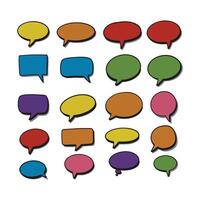 Modern Speech Balloon Set Ideal for Comics and Web Graphics vector