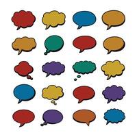 Message Bubble Pack Talking Speech Bubble Collection Icons vector
