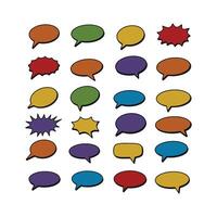 Pop Art Style Bubble Bundle for Unique Cartoon Dialog Effects vector