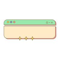 Retro Text Box Design vector