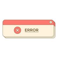 Retro Error UI clipart vector