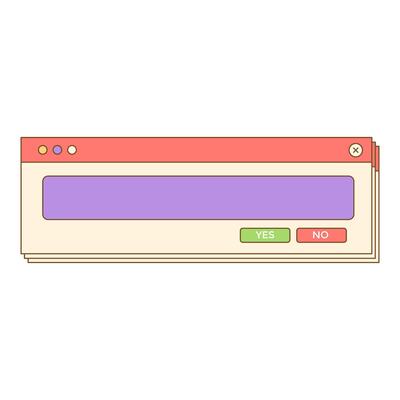 Retro Agreement Tab UI clipart
