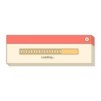 Retro Loading UI clipart vector