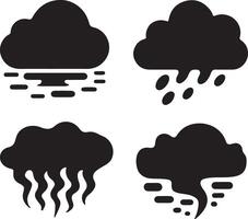 Elegant Floating Cloud set Art and illustration vector