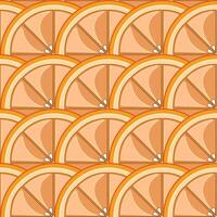 Seamless citrus pattern with orange slices vector