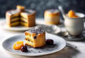 pastry traditional poppy bakery poppyseed flat czech sweet round curd small seed jam cake cakes photo