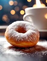 confectionery sugar carnival cake covered delicious doughnut dough powdered donut fat fried caloric deep photo