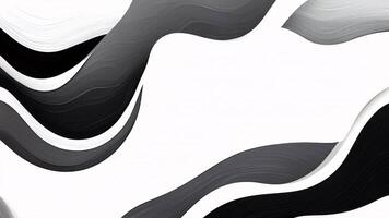 Fluid Monochrome Abstract Elegant animation . grayscale waves flow seamlessly, creating a dynamic and stylish background perfect for modern designs. video