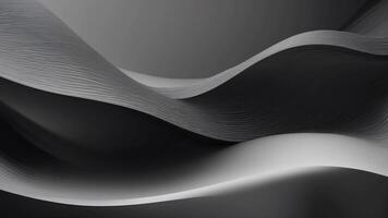 Abstract Gray Waves animation . A captivating abstract image featuring flowing, undulating waves of gray. The soft, gentle curves create a sense of movement and depth. Ideal for minimalist design video