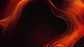 Abstract fire a mesmerizing abstract art background with fiery orange lines and swirls dancing in the dark, evoking a sense of energy and passion. video