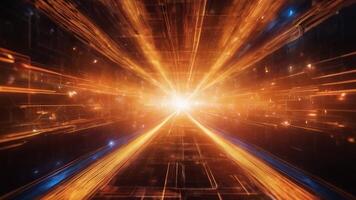 Digital speed tunnel animation video