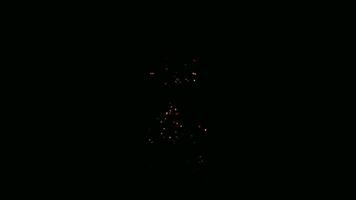 hemel- vuurwerk. een verbijsterend Scherm van vuurwerk ontploft in de nacht lucht, creëren een stralend schouwspel van licht en kleur. de dynamisch samenstelling en levendig tinten creëren een magisch atmosfeer. video