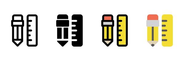 Modern and minimalist stationery icon illustration, ideal for user interface design, office tools, and digital productivity applications. vector